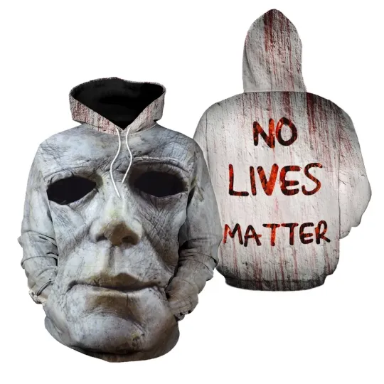 Discover No Lives Matter Michael Myers Face 3D Hoodie