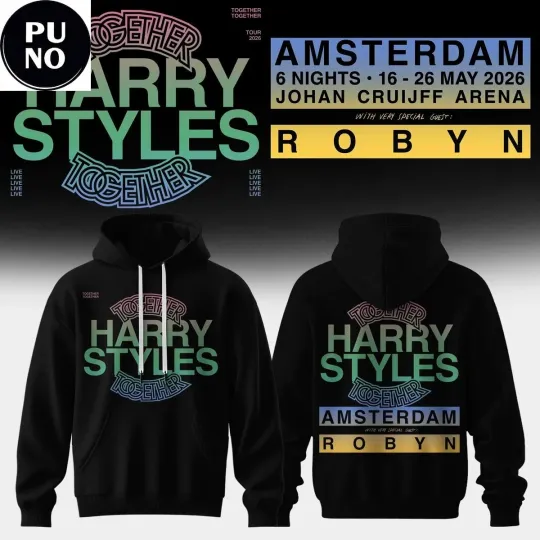 Discover Harry 2026 Together Together Amsterdam Tour Hoodie Black