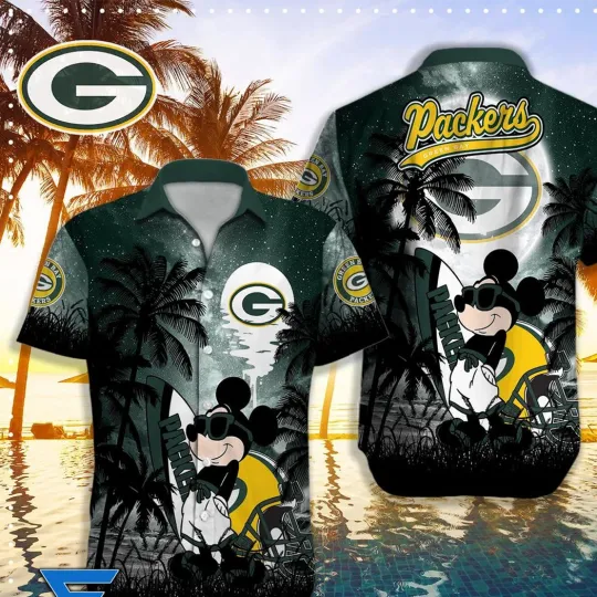 Discover Green Bay Football X Mickey Hawaiian Shirt
