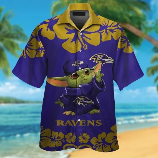 Discover Baltimore Football Tropical Hawaiian Shirt