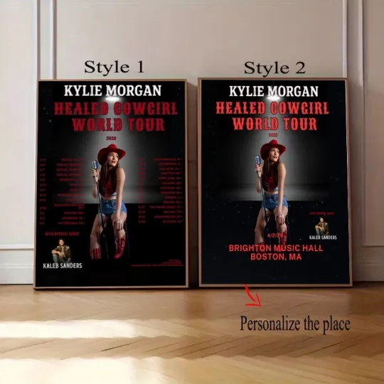 Discover Kylie Morgan Healed Cowgirl World Tour 2026 Poster
