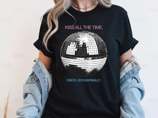 Discover Harry T-Shirt Disco Era Album Inspired | Kiss All The Time Graphic Tee | HS4 Fan Merch | Concert Shirt Unisex