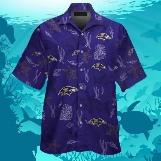 Discover Baltimore Football Short Sleeve Tropical Hawaiian Shirt