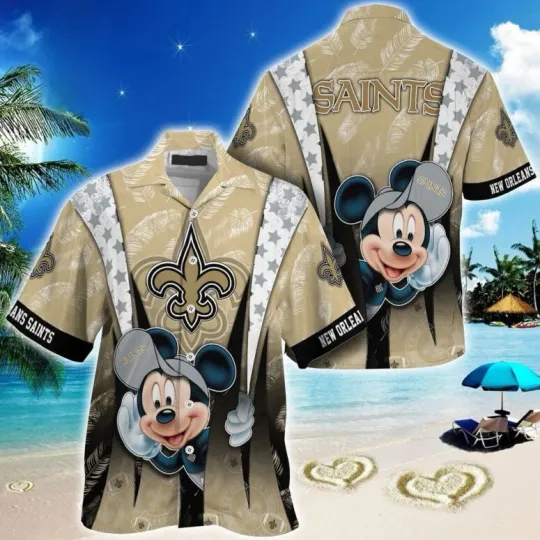 New Orleans Football Mickey Paradise Hawaiian, Gift For Fans, Gift For Friends