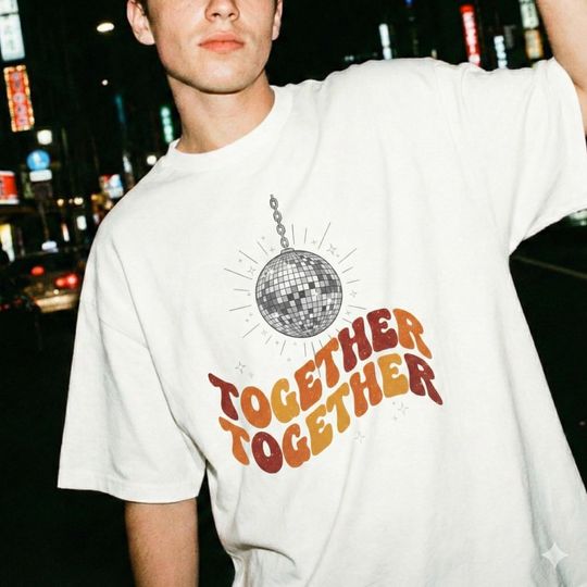 Discover Together Together Shirt Sparkling Disco Ball Tee | Retro 70s Concert Outfit | Harry 2026 Tour Merch Gift