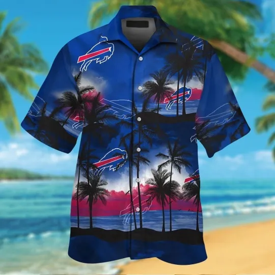 Discover Buffalo Football Short Sleeve Button Up Tropical Hawaiian Shirt V17