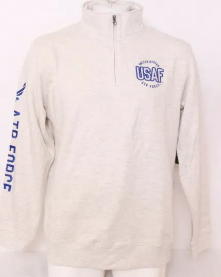 US United States Air Force USAF Zip Neck  Sweatshirt