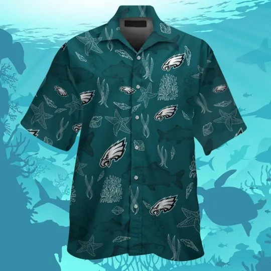 Discover Philadelphia Football Short Sleeve Button Up Tropical Hawaiian Shirt VER08