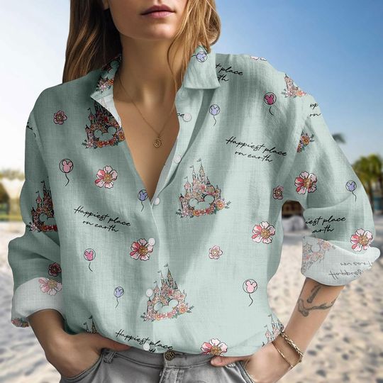 Discover Magic Kingdom Blouse Shirt, Happiest Place On Earth Shirt For Women, Disney World Trip Long Sleeve Shirt, Disney Trip Gift