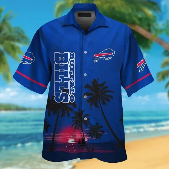Discover Buffalo Football Short Sleeve Button Up Tropical Hawaiian Shirt V15