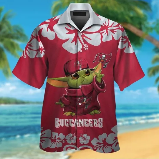 Discover Tampa Bay Football Short Sleeve Button Up Tropical Hawaiian Shirt
