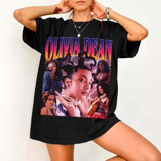 Discover Olivia Dean Vintage 90s Shirt, Olivia Dean Fan Unisex T-Shirt, Olivia Dean Bootleg Vintage Unisex Sweatshirt