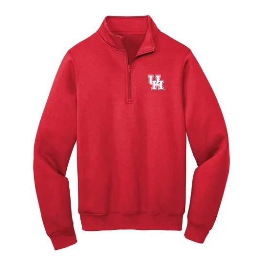Houston Primary Logo LC EMB Zip Hoodie - Red