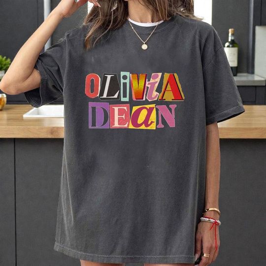 Discover Olivia Dean T-Shirt | Retro Vintage Graphic Tee | Unisex Oversized Music Merch Shirt | Colorful Top