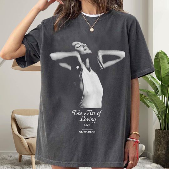 Discover Olivia Dean Inspired Tour 2025 T-Shirt | The Art of Loving Vintage Graphic Tee | Comfort Colors 1717 Garment Dyed Shirt | Concert Fan Gift