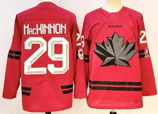 Discover #29   Mackinnon 2026 Team Canada Olympics Hockey Jersey
