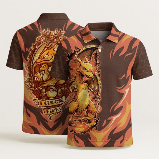 Discover Dragon Polo Shirt, Dragon Fire Polo, Dark Dragon Shirt, Funny Summer Beach Polo, Dragon Gift