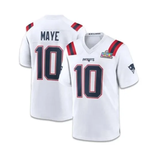 Discover Men's  Drake Maye Patriotss We Are All Patriots B.owl LX 2026  All stitched Jersey