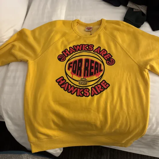 New NBA Atlanta Hawks Outkast x Homage City Crewneck Yellow Size Large Sold Out