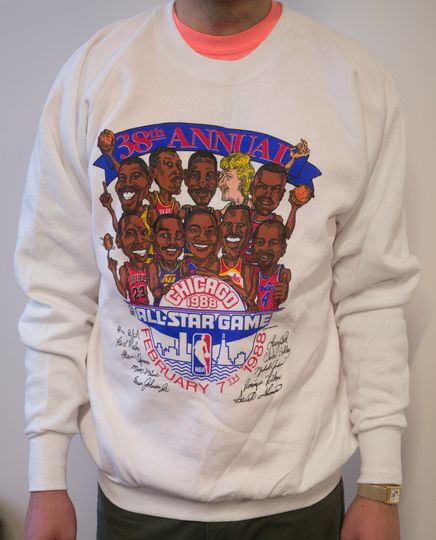 1988 NBA All-Star Game caricature Sweatshirt - Jordan - Magic - Bird - Barkley