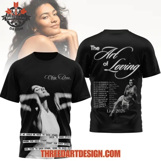 Discover Olivia Dean The Art Of Loving Live 2026 3D T-Shirt