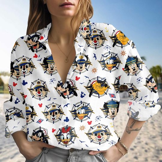Discover Disney Cruise Line 2026 Blouse Women Shirt, Disney Character Cruise Trip Shirt, Let's Cruise, Disney Wish Dream Magic Wonder Fantasy