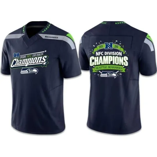 Discover Men's Seahawkss x N.F.C Division Champions 2026 All stitched Jersey
