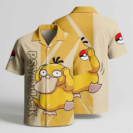 Discover Duck Summer Hawaiian Shirt, Funny Cartoon Matching Outfit, Cute Button Up Shirt, Duck Shirt Gift