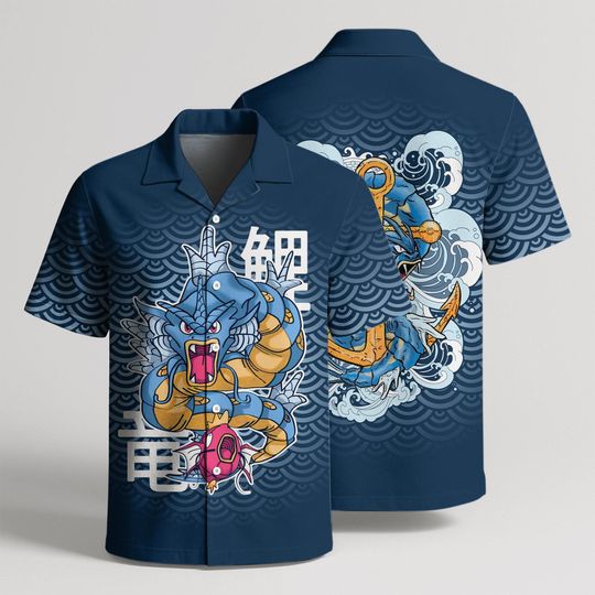 Discover Stormcoil Summer Hawaiian Shirt, Japanese Anchor Button Up Shirt, Hawaii Beach Outfit, Stormcoil Shirt Gift