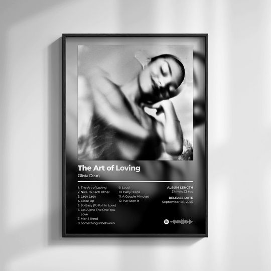 Discover Olivia Dean Poster: 'The Art of Loving' Album Cover Print - FREE WORLDWIDE DELIVERY