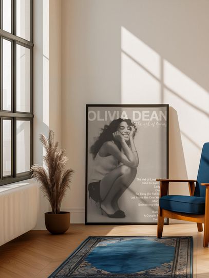 Discover Olivia Dean Poster | The Art of Loving Album Cover Print | Trendy Music Wall Art | Pop Icon Signed Tracklist Room Decor | Olivia Dean Gift