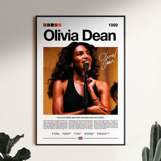 Discover Olivia Dean Poster, Neo Soul Music Wall Art, The Art of Loving Print, Pop Soul Digital Download, Aesthetic Bedroom Decor, Olivia Dean Gift