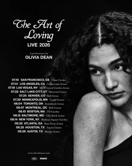 Discover Olivia Dean North America Tour 2026 Poster