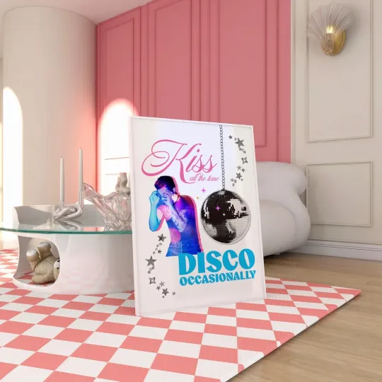 Discover Ha Style Kiss All The Time. Disco, Occasionally Poster, Harry Merch