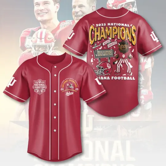 Discover Hoosierss Football 2025 National Champions Baseball Jersey –  5824