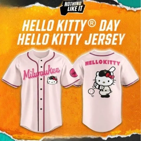 Discover Brewerss Hello Kitty Night 2026 Baseball Jersey