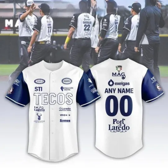 Discover Tecolotes De Los Dos Laredos 2024 Mexico Personalized Baseball Jersey