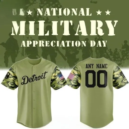 Discover Tigerss Military Appreciation Night 2026 Personalized Baseball Jersey