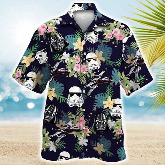 Discover Star Wars Summer Beaches Shirt Summer Vibe Tropical Hawaiian Shirt, Star Wars Shirt, Short Sleeve Button Down Shirt, Star Wars  Aloha Shirt