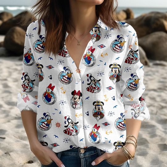 Discover Mickey Minnie Pluto Goofy Donald Daisy Cruise Time Line Destiny Blouse Shirt, Disney Women Shirt, Mickey Friends Shirt, Disney World