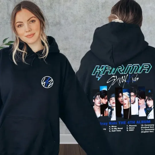 Discover Stray Kids Karma 4th Album Double Sided Hoodie, Dominate Shirt, Concert Merchandise