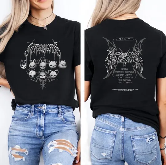Discover Stray Kids DOMINATE Tour 2025 T-Shirt Kpop Concert Merch Unisex Tee