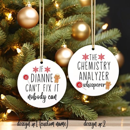 Funny Lab Tech Christmas Gift, Custom Christmas Ornaments, Laboratory, Medical Lab Science, Lab Scientist