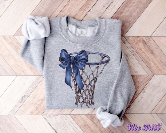 Coquette Basketball Sweatshirt, Basketball Mom T-Shirt, Cute Basketball Hoodie, Basketball Lover Gift, Basketball Game Day, Sports Mom Gift