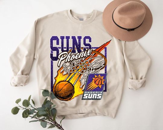Discover Phoenix Suns Sweatshirt Vintage Suns Basketball Shirt Retro NBA Tee Game Day | Suns Fan Gift.....|||