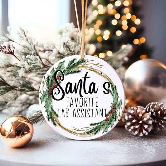 Lab Assistant Christmas Ornament, Medical Lab Science, Laboratory Christmas Ornament, Lab Christmas Decor