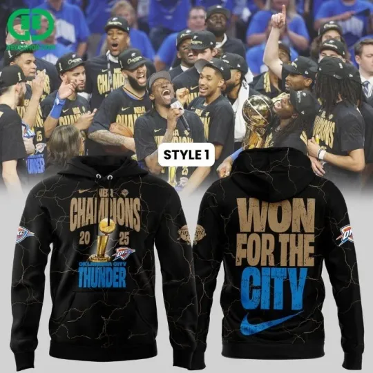 Discover OKC Thunder 2025 Won for the City Hoodie