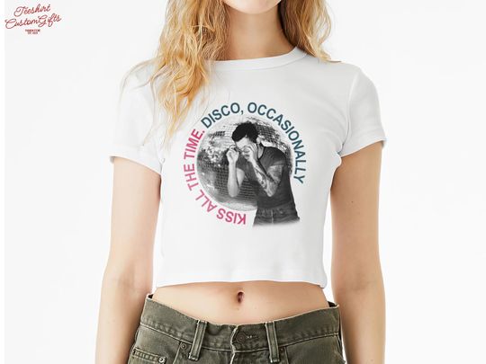 Discover Kiss All The Time Disco Occasionally Baby Tee, HS4 Shirt, Pop Music Inspired Baby Tee, Concert Outfit Tee