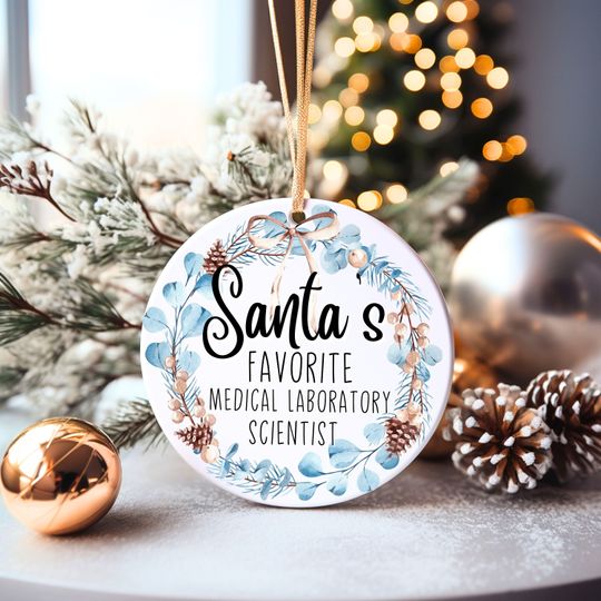 Medical Lab Science Christmas Ornament, Lab Tech Gift, Lab Scientist Xmas Ornament, Laboratory Christmas Ornament, Lab Ornament, Lab Gift