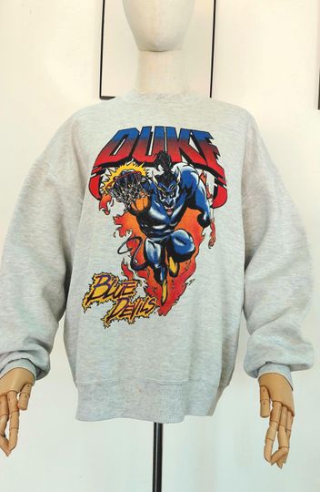Discover Vintage 90s Duke University NBA Duke Blue Devils Sweatshirt